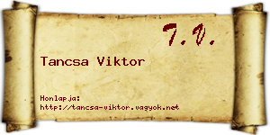 Tancsa Viktor névjegykártya